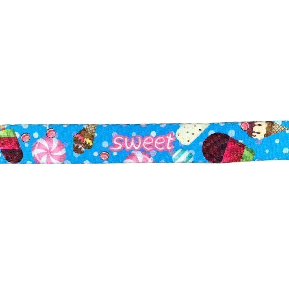 NWOT New Loyal Sunny Pet Dog Collar w/ Buckle Blue Desserts Design S/M